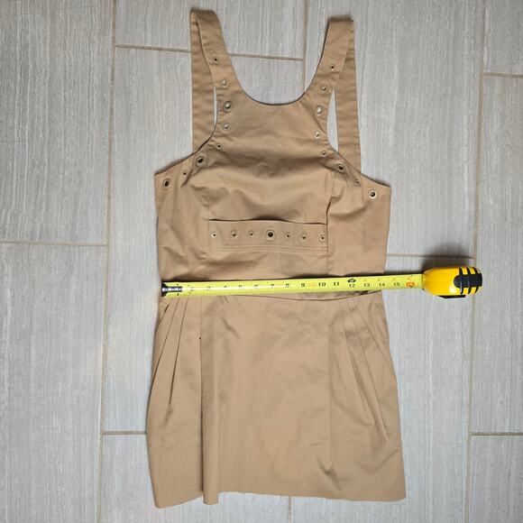 JEAN PAUL GAUTIER Femme Dress 10 Grommets Trim Beige Taupe - Picture 5 of 13